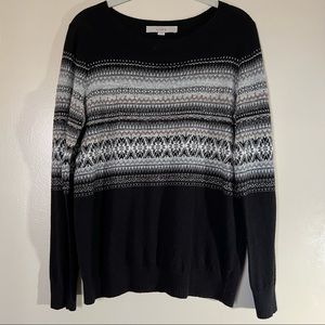 LOFT Black Jewel Detailed Sweater